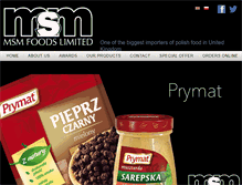 Tablet Screenshot of msmfoods.com